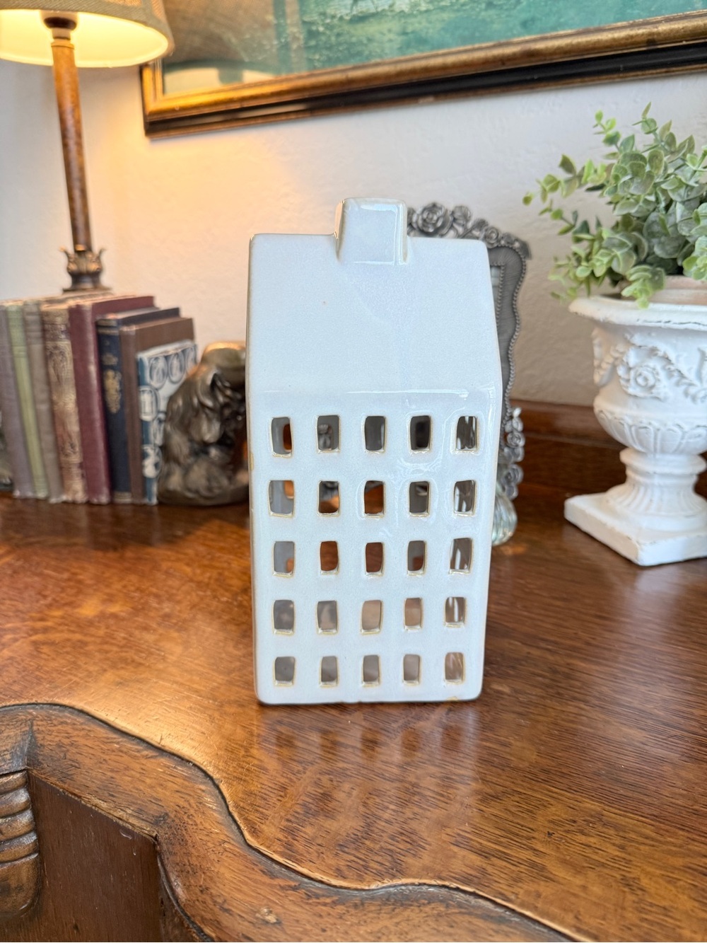 Ceramic Farmhouse House Votive Holder - Picture 8 of 13